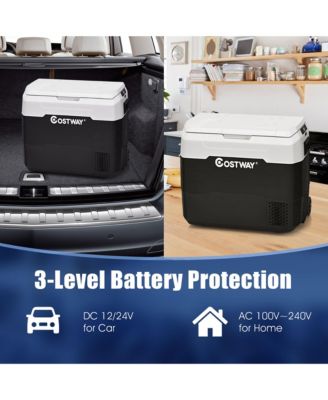 53 QT Portable Car Refrigerator Dual-Zone Car Cooler