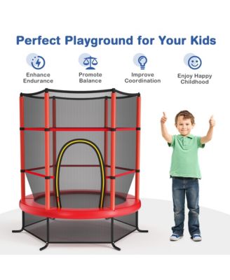 55" Kids Trampoline Bouncing Jumping Mat Recreational Trampoline