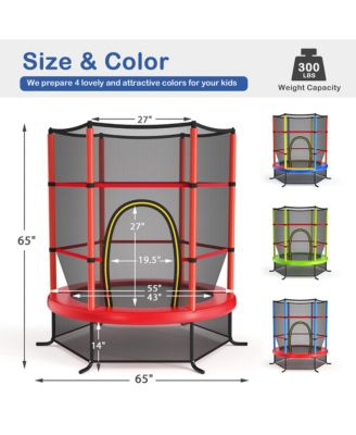 55" Kids Trampoline Bouncing Jumping Mat Recreational Trampoline