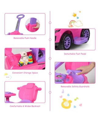 3 in 1 Ride on Push Car Toddler Stroller Sliding Car w/Music