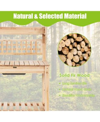 Garden Potting Bench Workstation Table