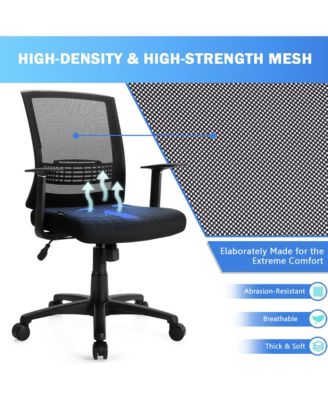 Mesh Office Chair Mid Back Task Chair Height Adjustable
