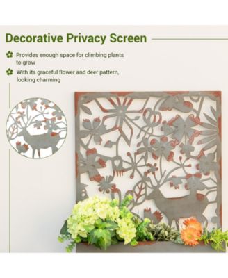 Set of 2 Decorative Raised Garden Bed with Trellises