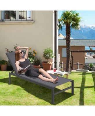 SUGIFT 6-Position Chaise Lounge Chairs with Rustproof Aluminium Frame