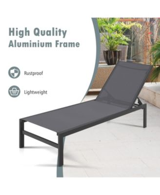 SUGIFT 6-Position Chaise Lounge Chairs with Rustproof Aluminium Frame