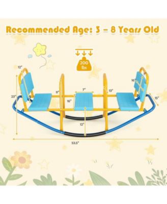 Outdoor Kids Seesaw Swivel Teeter for 3 to 8 Years Old