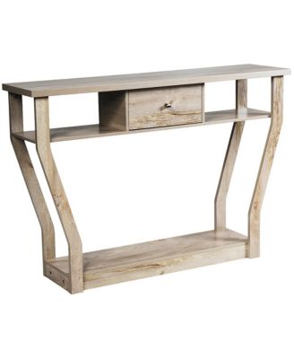 Modern Sofa Accent Table with Drawer Entryway Hallway Hall