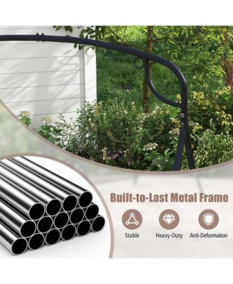 Patio Metal Swing Stand Heavy-Duty A-Shaped Swing Frame with Double Side Bars