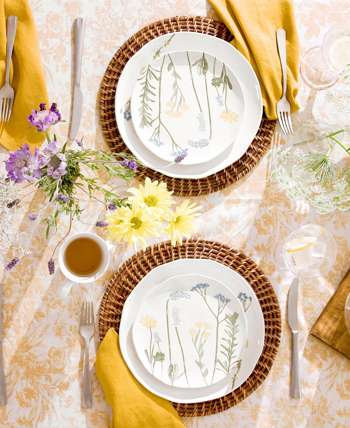 Lenox Wildflowers Accent Plates, Set Of 4 In White