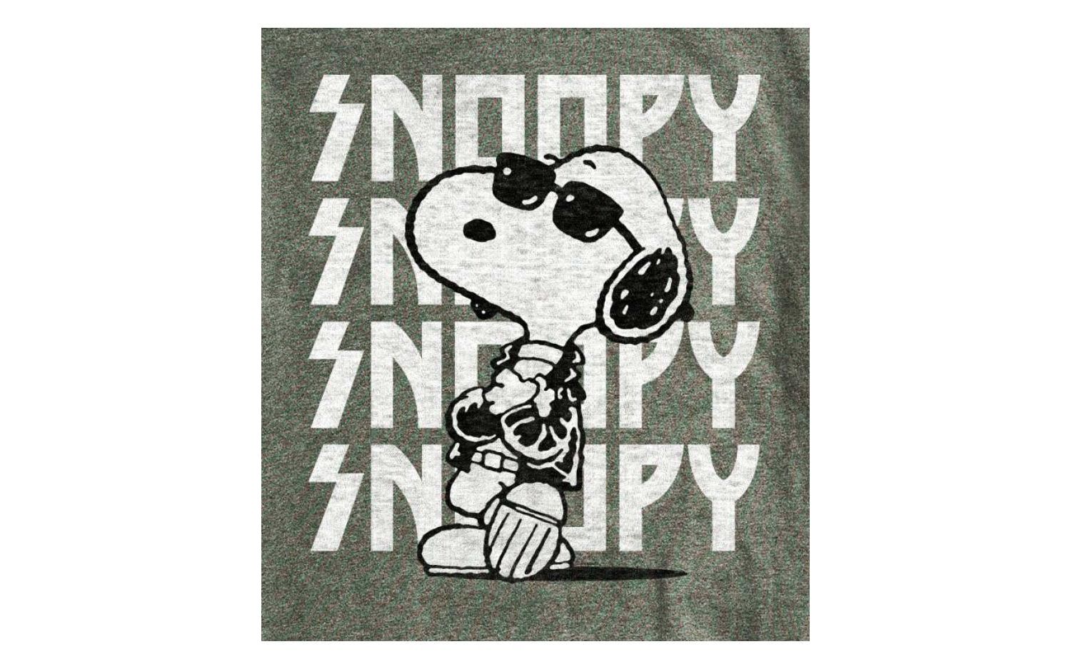 Hybrid Apparel Snoopy Rock Name Repeat Men's Short Sleeve Tee