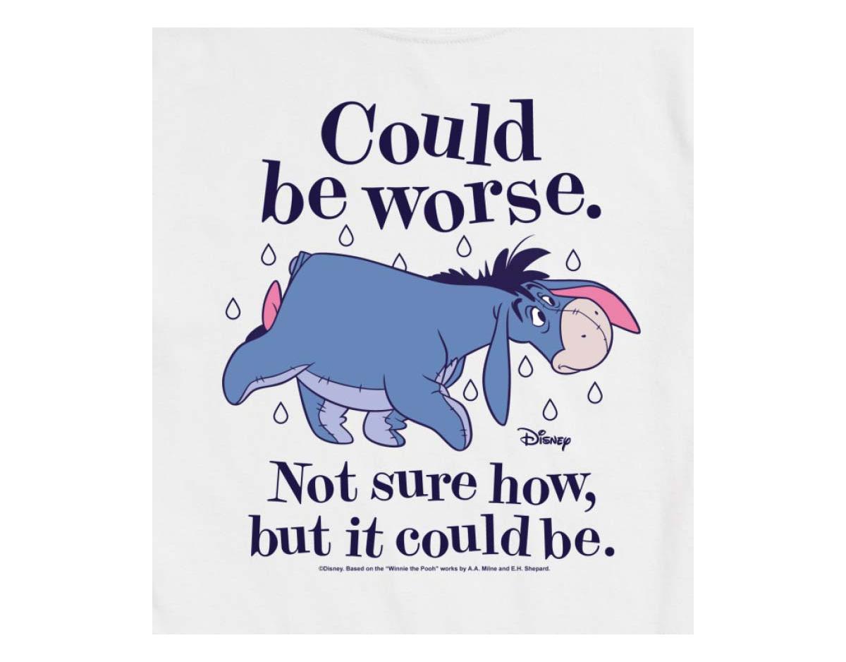 Airwaves Hybrid Apparel Could Be Worse Eeyore Mens Short Sleeve Tee In White