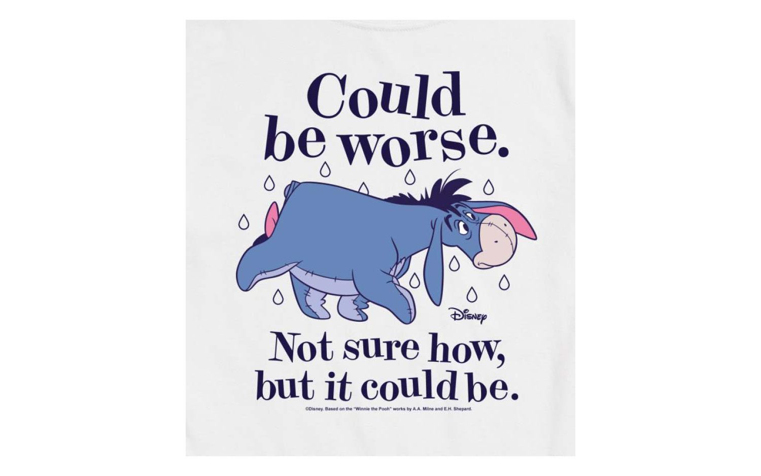 Hybrid Apparel Could Be Worse Eeyore Men's Short Sleeve Tee