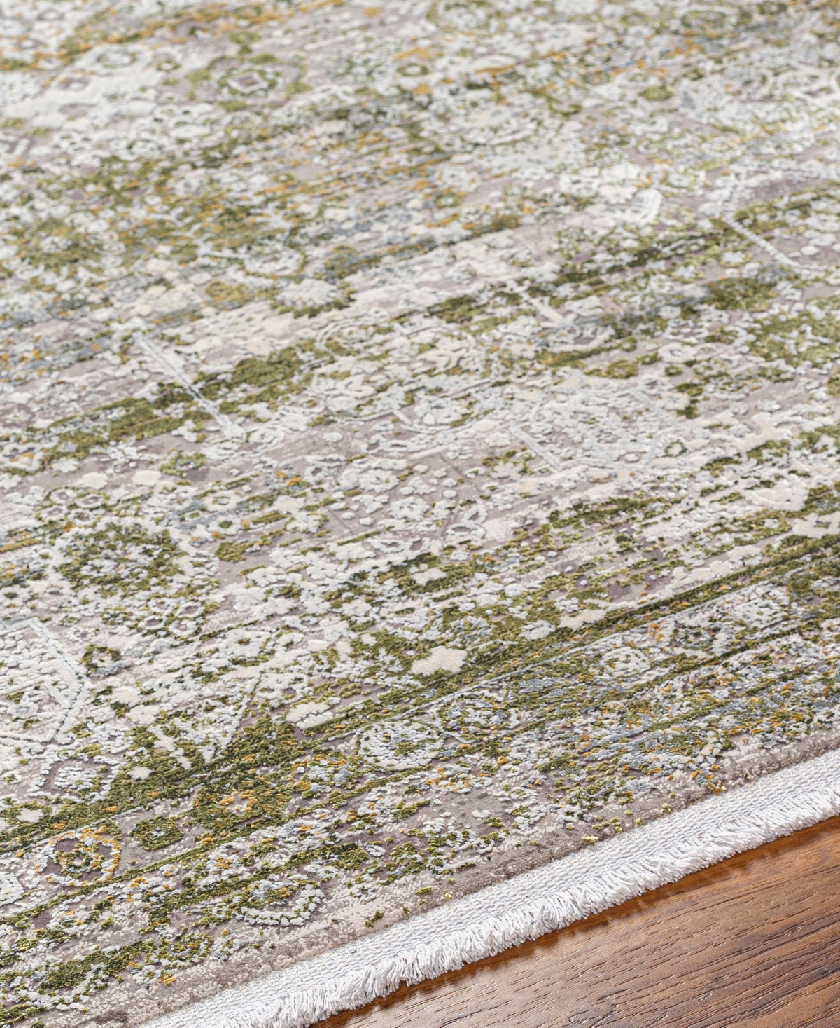Surya Solar 31994 3'1"x8' Runner Area Rug In Olive