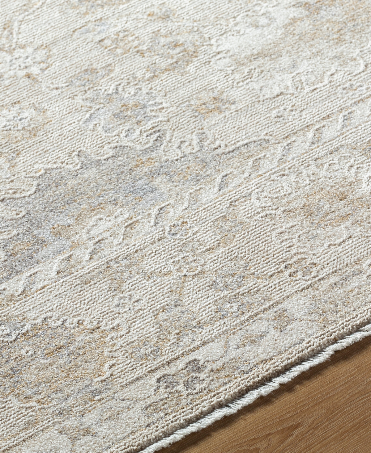 Surya Emory 527533 2'7"x7'10" Runner Area Rug In Silver
