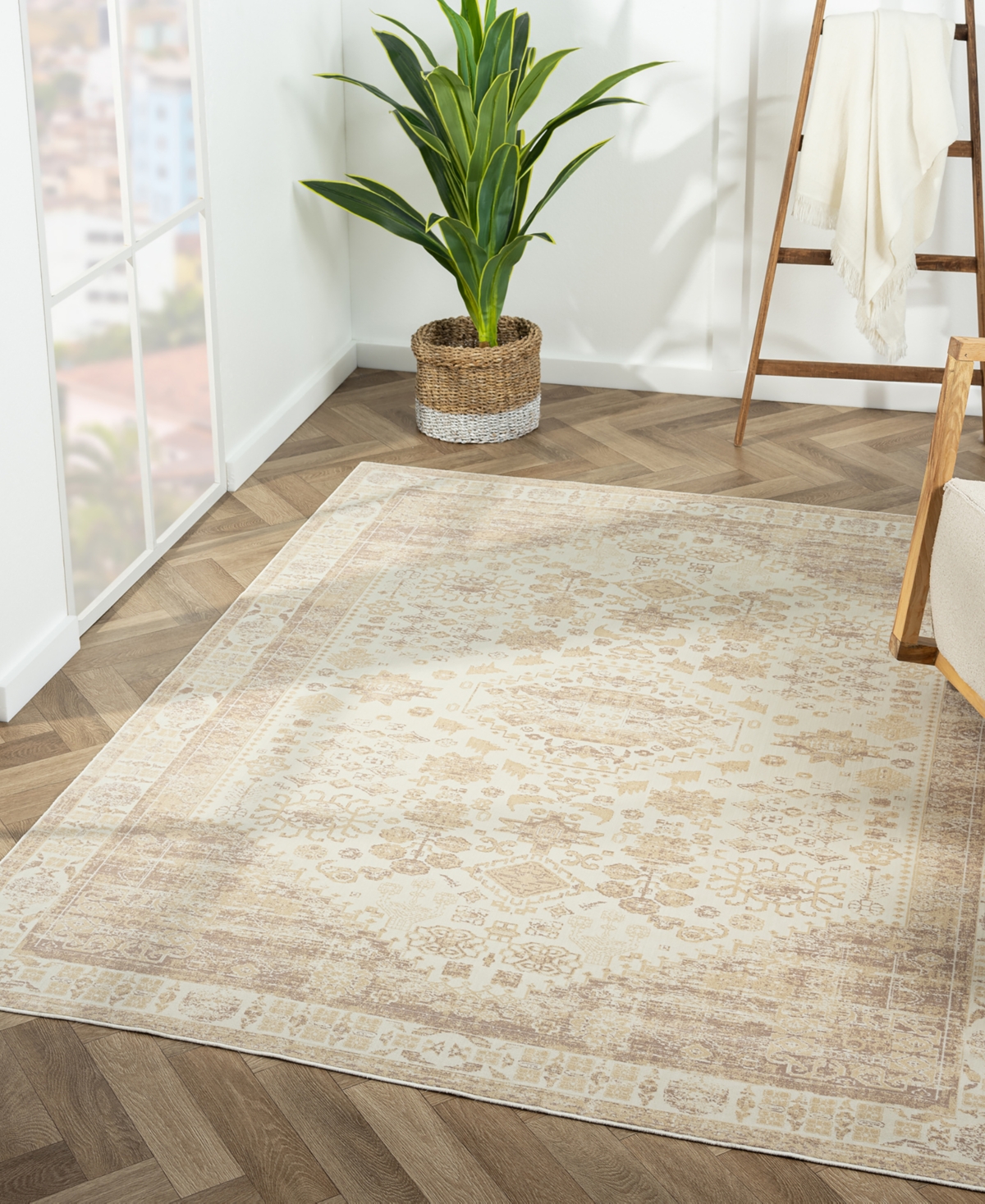 Lr Home Anna Ari-425 7'10"x9'10" Area Rug In Beige