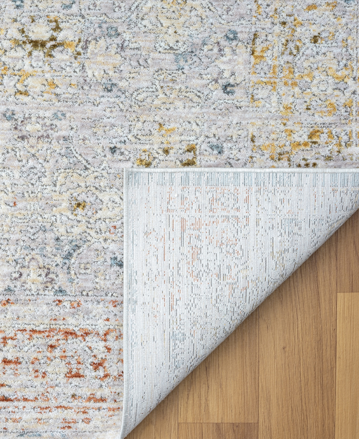 Lr Home Alexis All-474 7'9"x9'9" Area Rug In Gray- Blue