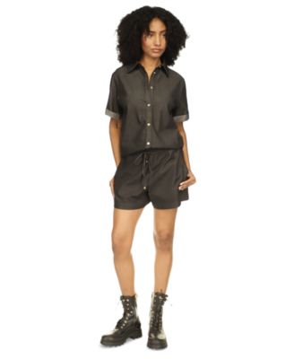 Michael Kors - Women's Cotton Chambray Button-Front Top