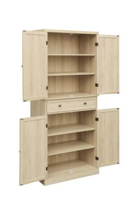 4-Door Cabinet with Drawer and Adjustable Shelves