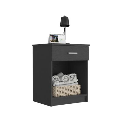 Streamdale Eco Nightstand, Superior Top, One Drawer, Lower Shelf