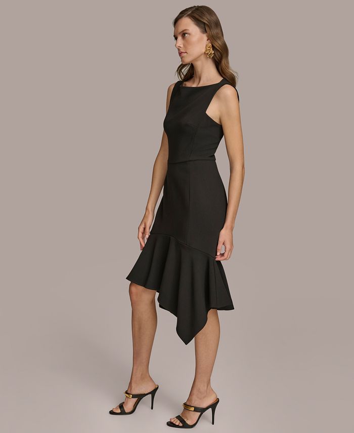 Donna Karan New York Donna Karan Women's Boat-Neck Sleeveless Ruffled ...