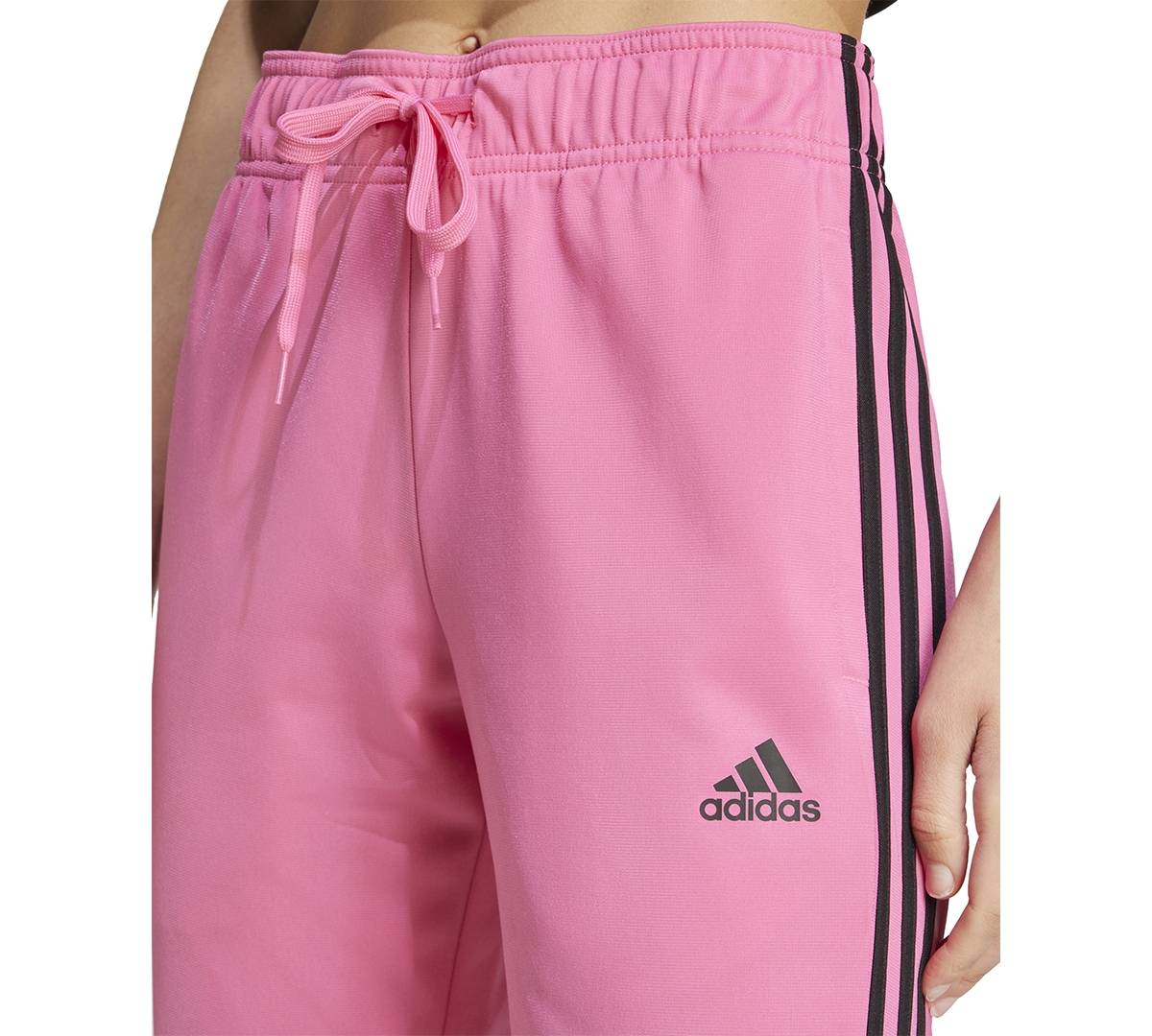 adidas Women's Essentials Warm-Up Slim Tapered 3-Stripes Track Pants, Xs-4X - Black