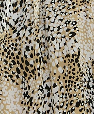 Juniors' Animal-Print Square-Neck Maxi Dress