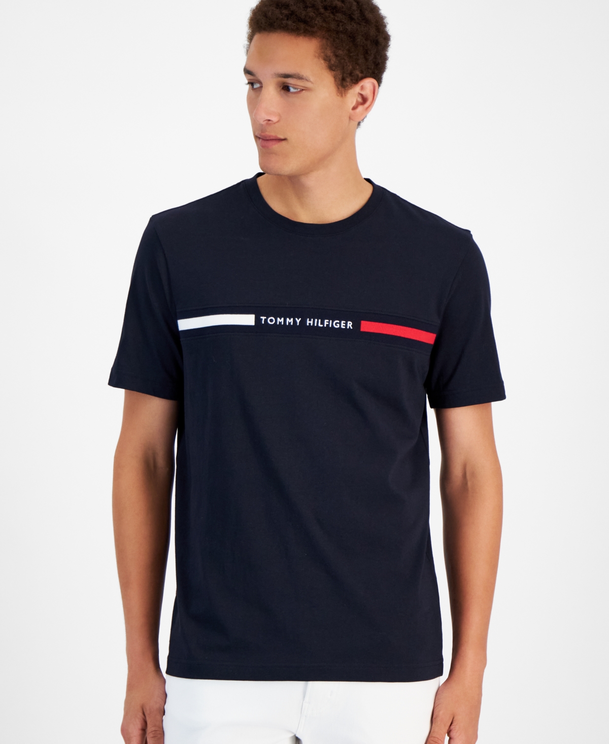 Tommy Hilfiger Chest Logo T-shirt In Desert Sky