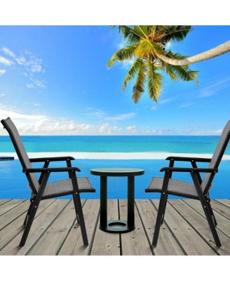 Set of 2 Outdoor Patio Folding Chairs