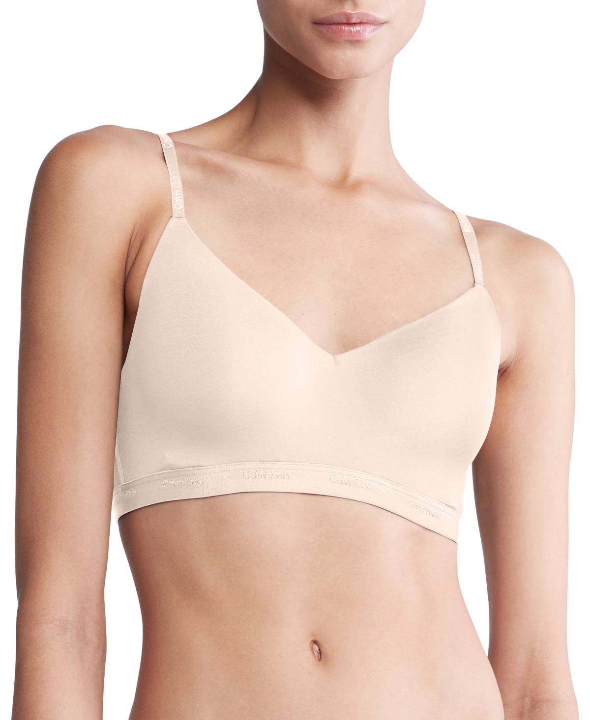 Calvin Klein Women's Form To Body Lightly Lined Bralette QF7618 - Cedar