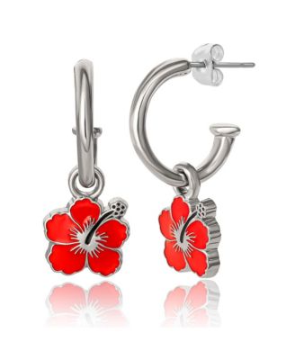 Lilo and Stitch Fashion Stitch Necklace & Flower Earrings Set