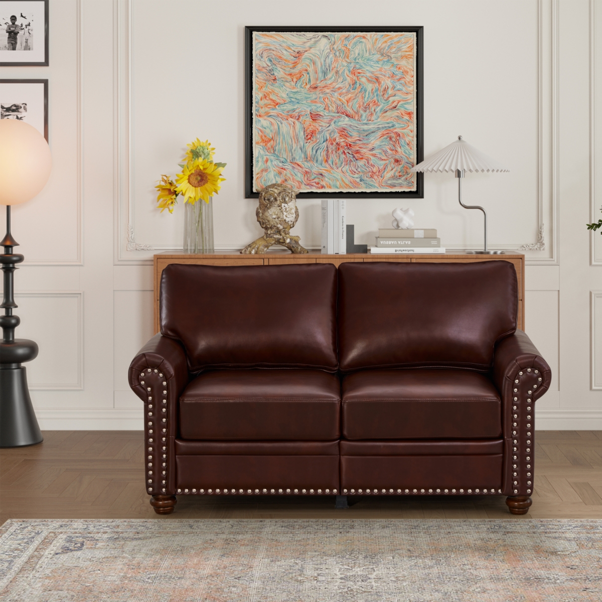 Streamdale Furniture Living Room Sofa Loveseat Chair Burgundy Faux Leather