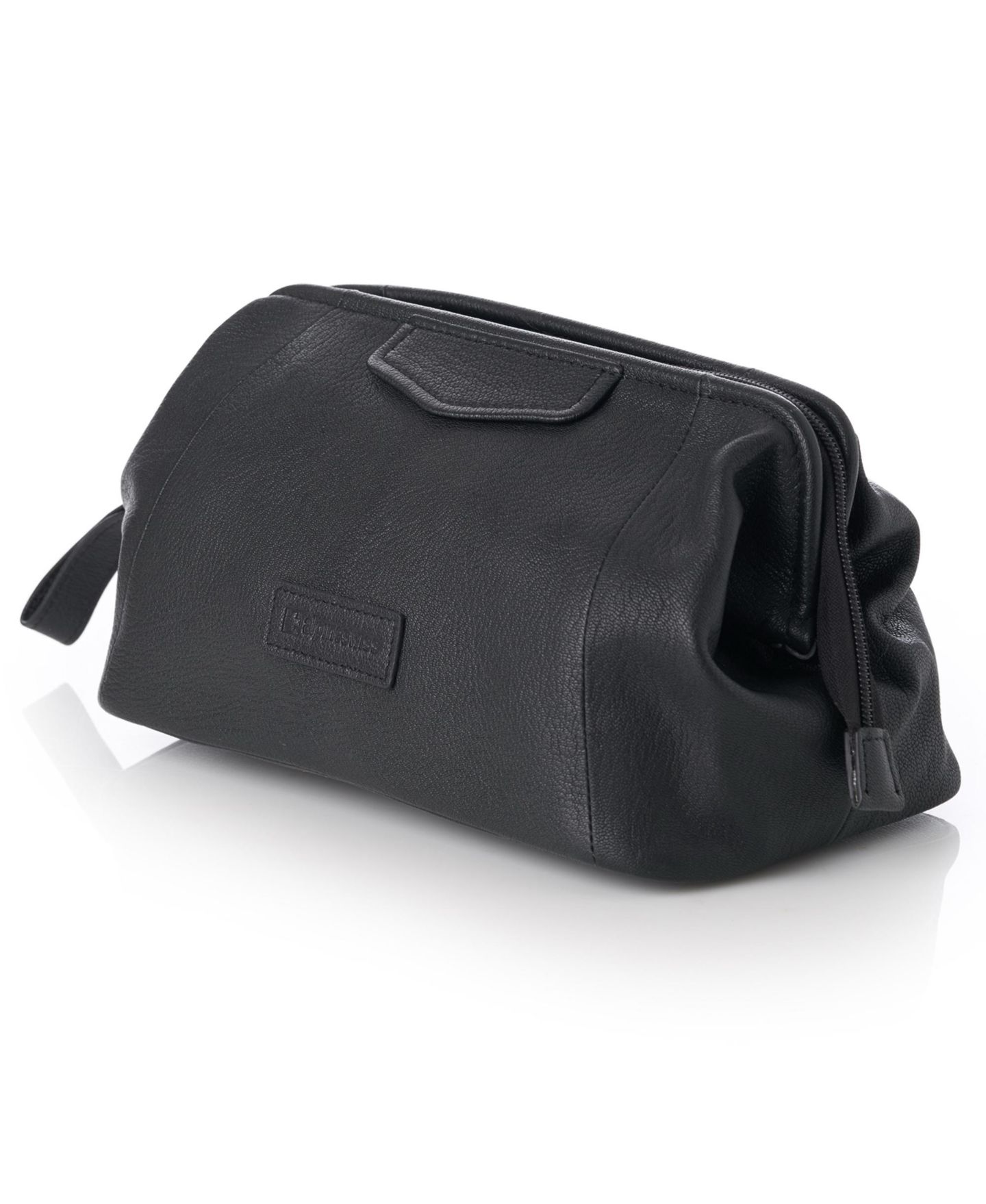 Несессеры Alpine Swiss Lauter Toiletry Bag Genuine Leather Shaving Kit Dop Kit Travel Case, цвет: Чёрный — фото 6
