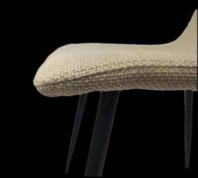  Modern Beige Fabric Dining Chairs Set of 4