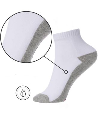 Men's Ankle Socks 8 Pack Cotton Athletic Performance Socks for Men Moisture-Wicking Cushioned Quarter Length Socks Reinforced Heel & Toe