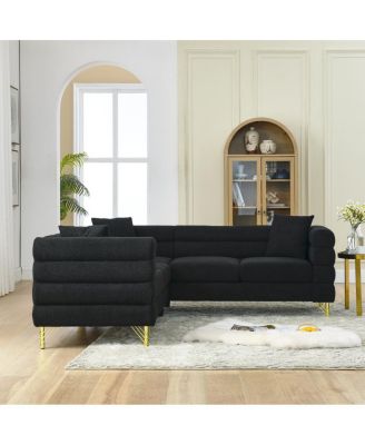 81.5" Oversized L-Shaped Sectional Sofa Cover - 5-Seater
