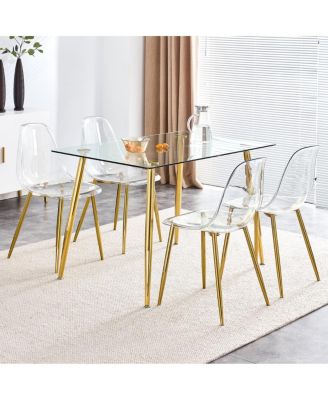Modern Transparent Dining Chair Set