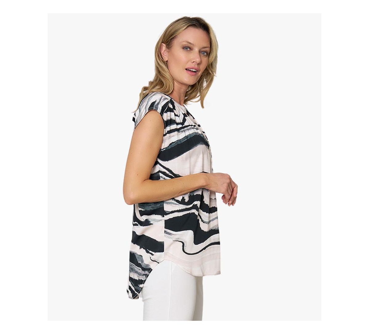 Stella Carakasi Women's V-neck Henley front EcoVero Easy Top