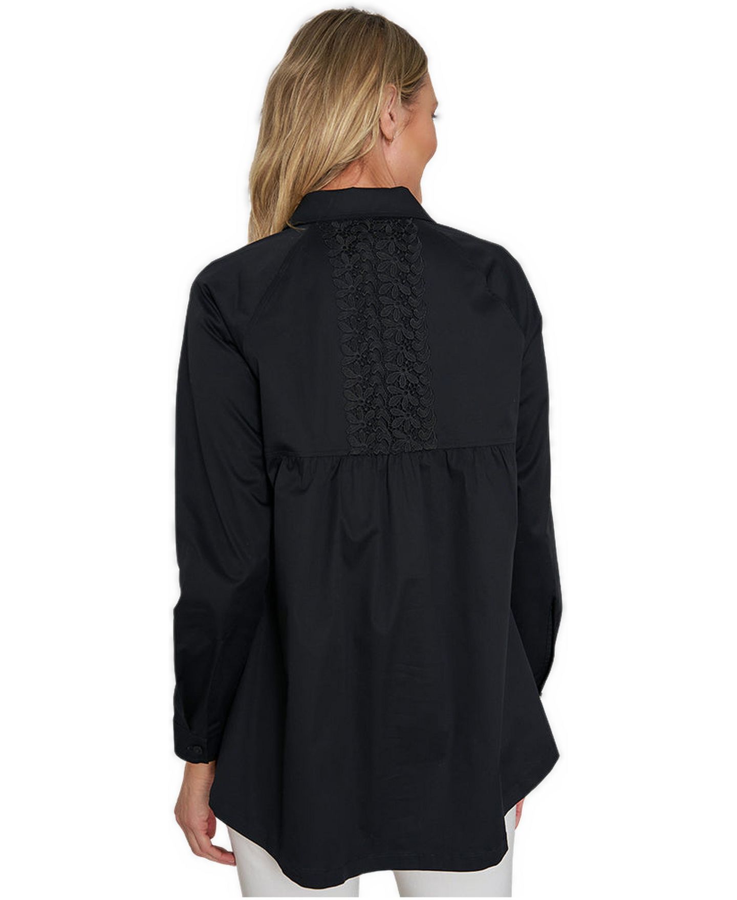 Женская рубашка Stella Carakasi Lace Detail Back Rhapsody, цвет: Чёрный — фото 3