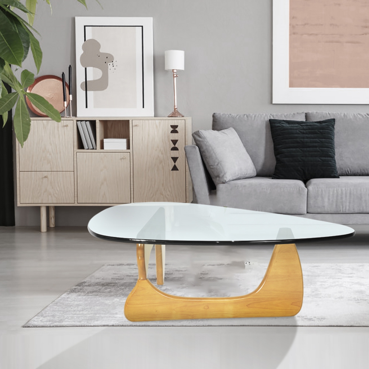 Simplie Fun Home Modern Triangle Coffee Table