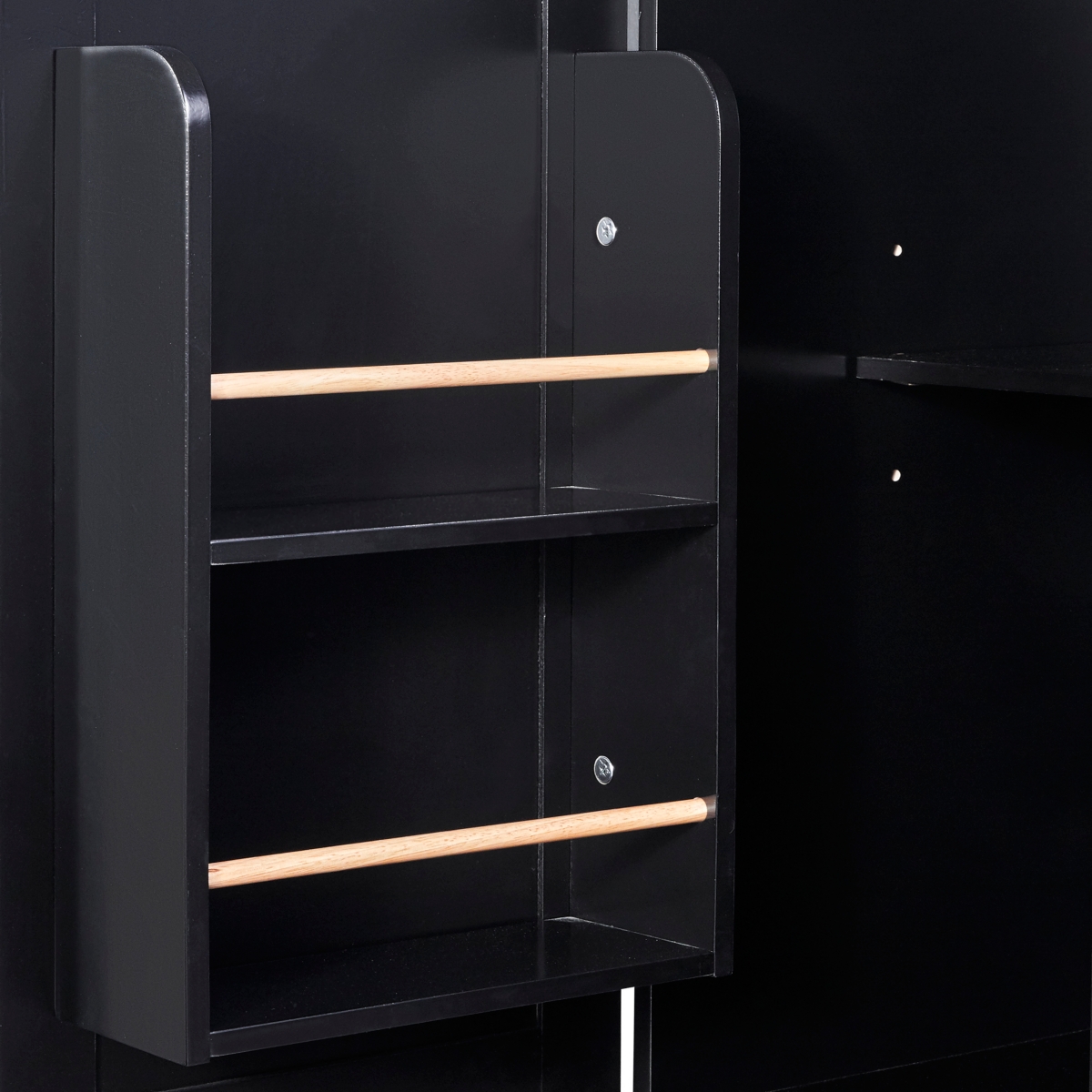 Streamdale Rolling Kitchen Island with Storage and Spice Rack Tower