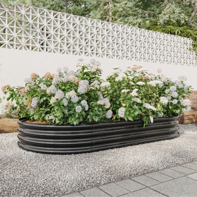  Large Metal Oval Raised Garden Bed