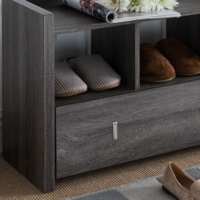 Streamdale Shoe Bench Distressed Grey