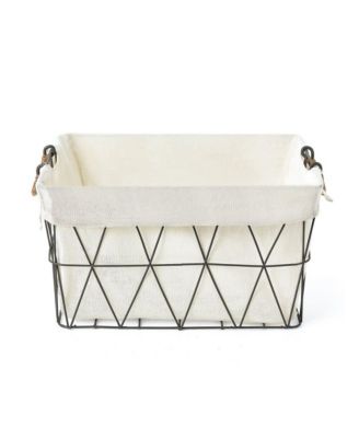 S/3 Lined Tapered Rect Bins W/ Fold Down Binded Jute Handles, Gun Metal