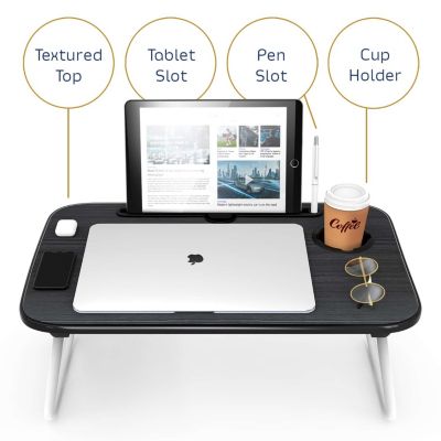 Foldable Lap Desk - Portable &amp; Lightweight - Ideal for Working, Reading, or Eating - Small