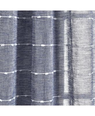 Farmhouse Textured Grommet Sheer Window Curtain Panels