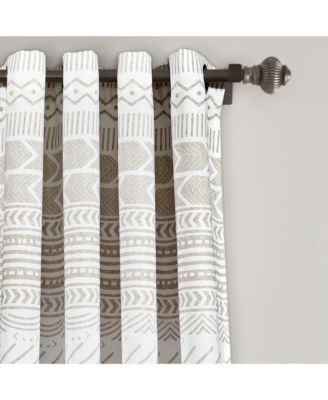 Hygge Geo Light Filtering Window Curtain Panels