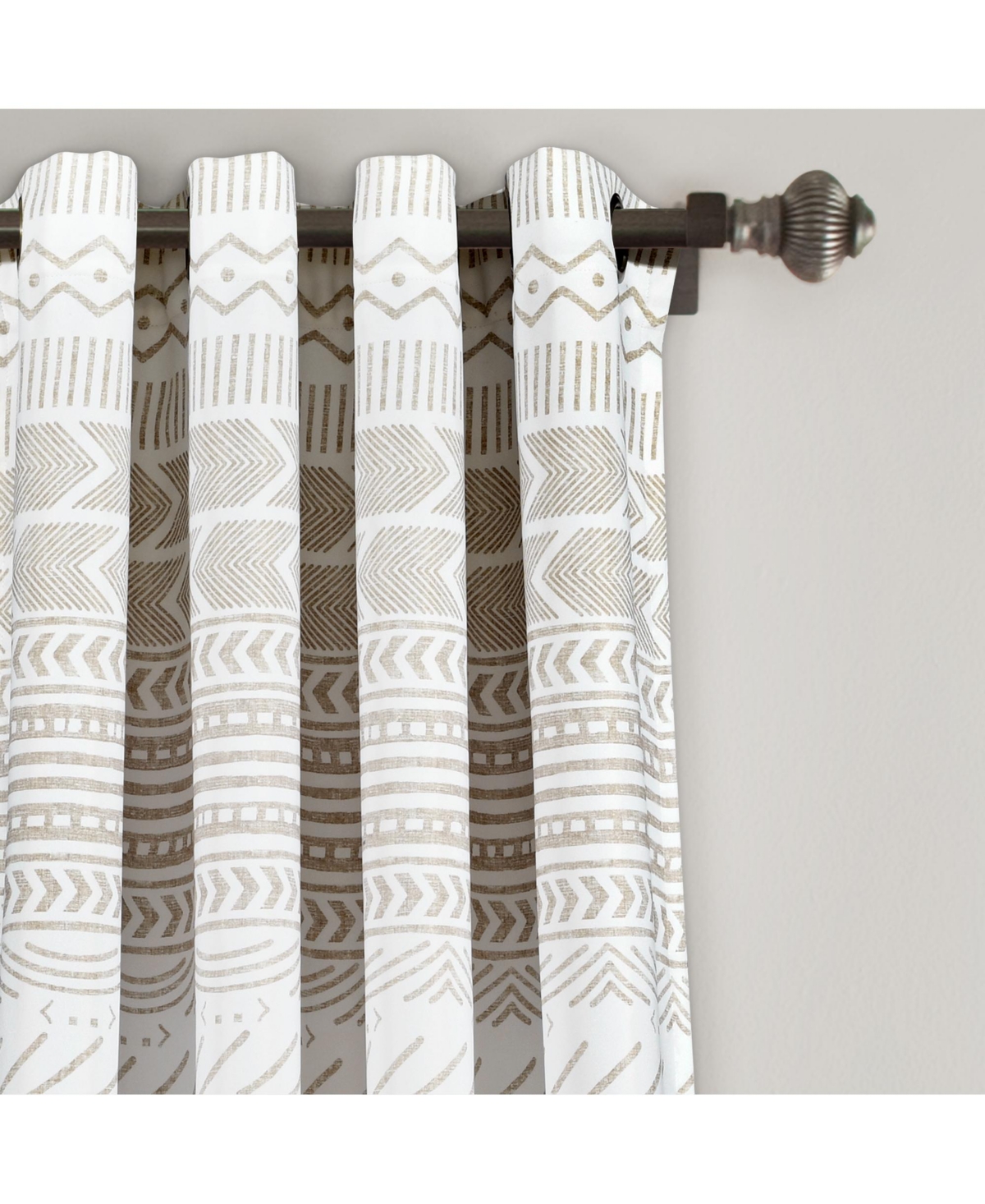 Lush Decor Hygge Geo Light Filtering Window Curtain Panels