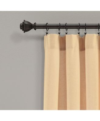 Linen Button Window Curtain Panels