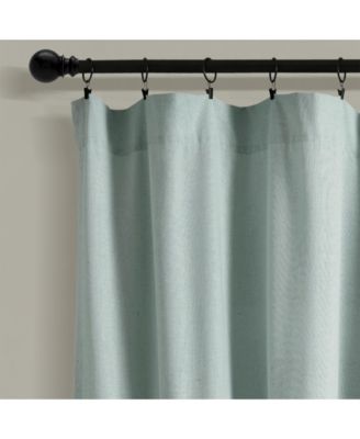 Linen Button Window Curtain Panels