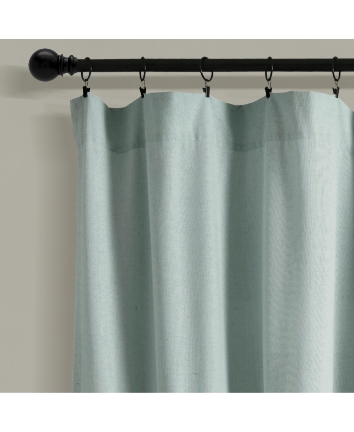 Lush Decor Linen Button Window Curtain Panels